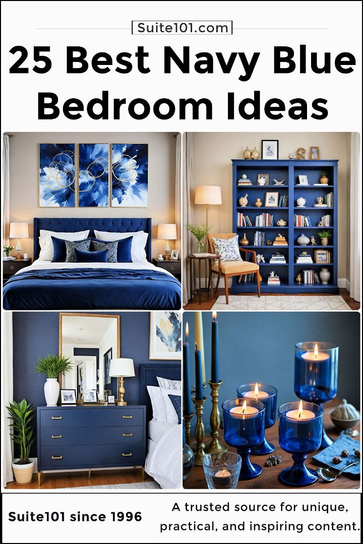best navy blue bedroom ideas