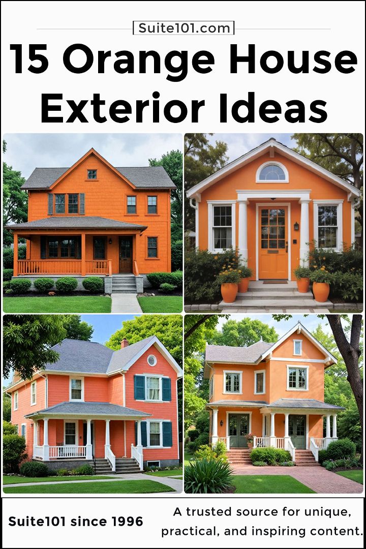 best orange house exterior ideas