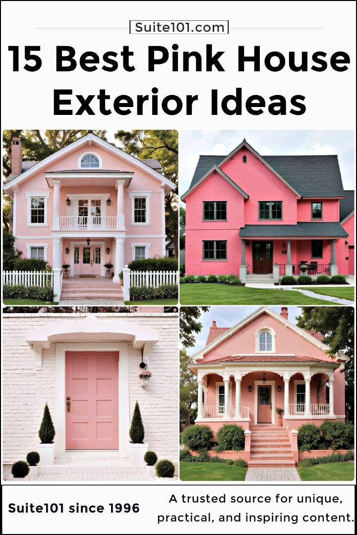 best pink house exterior ideas