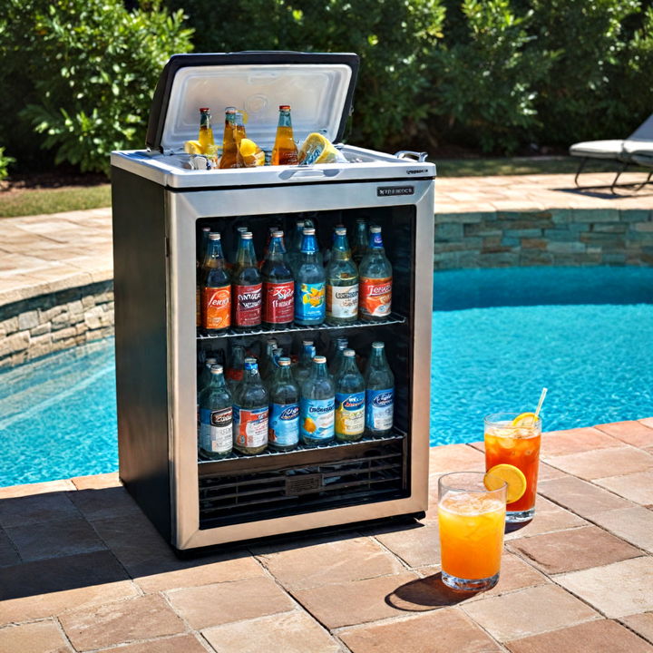 beverage cooler for above ground pool