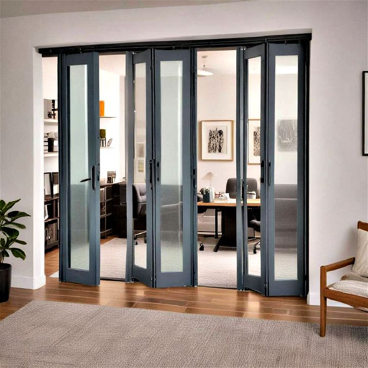 bi fold doors to create privacy for guests