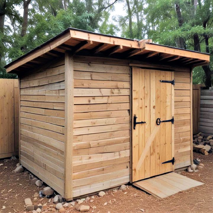 bicycle shed into a versatile wood shed
