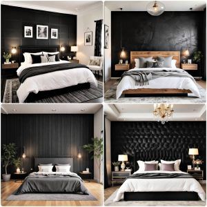 black accent wall bedroom ideas