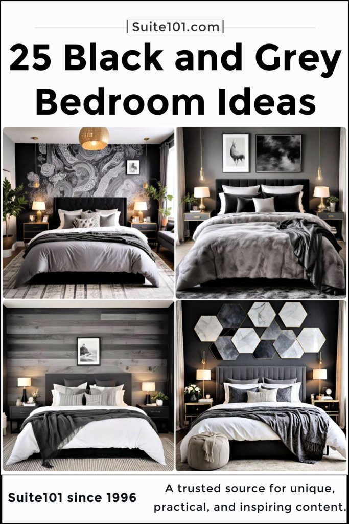 black and grey bedroom ideas to copy