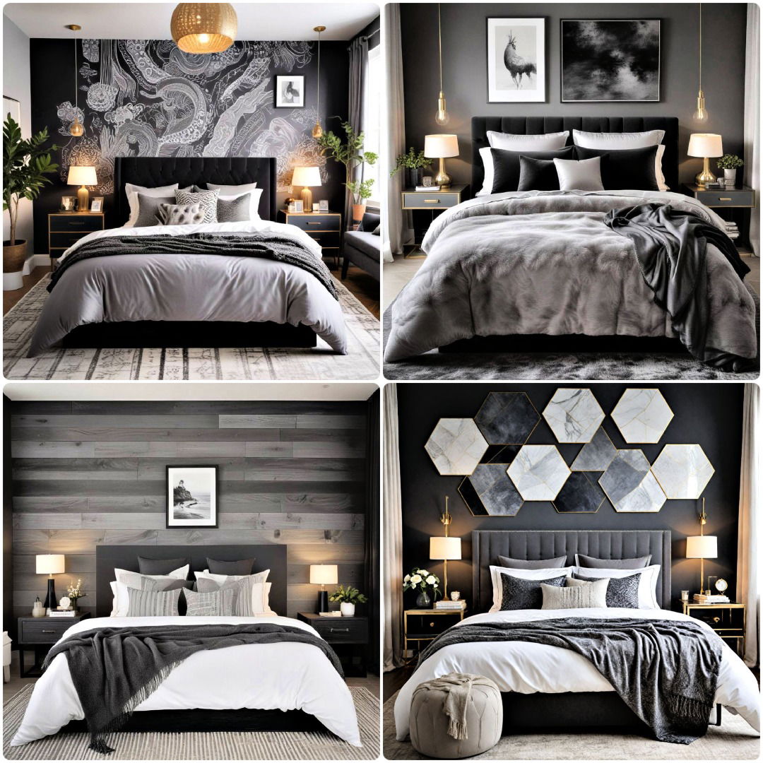 25 Black and Grey Bedroom Ideas  That Wow