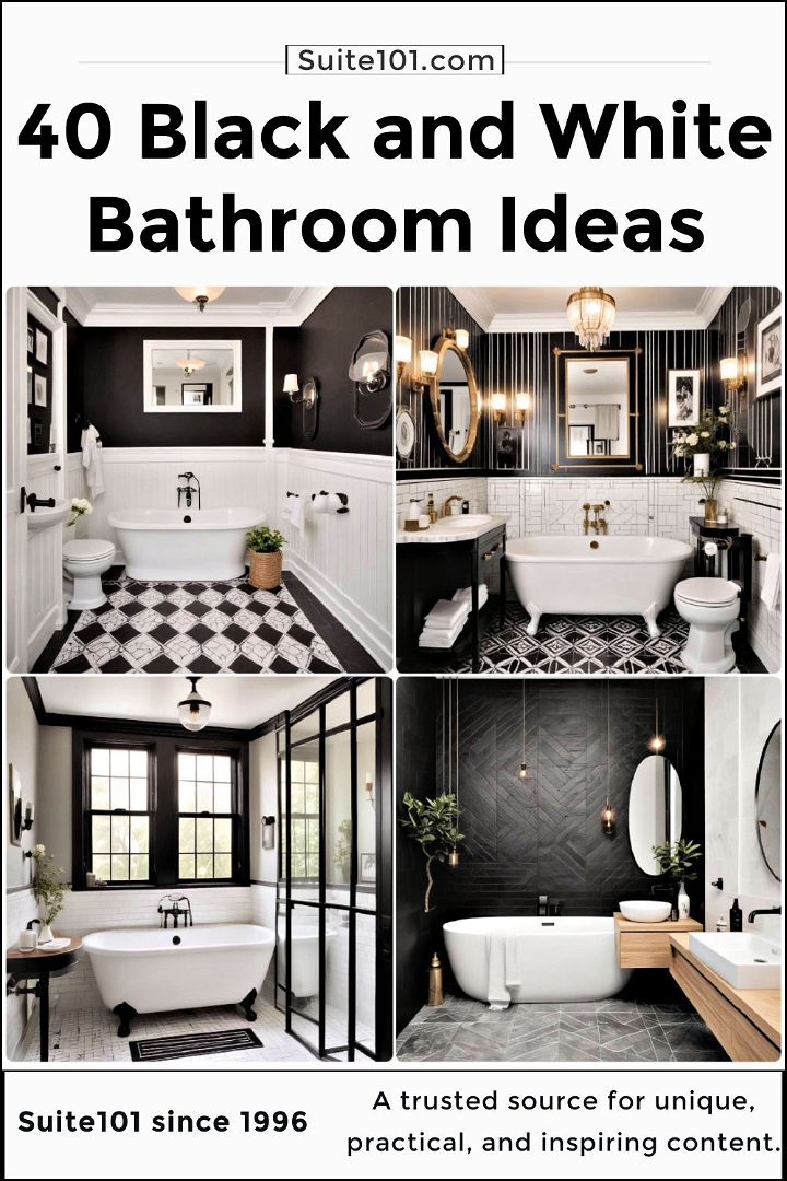 black and white bathroom ideas to copy