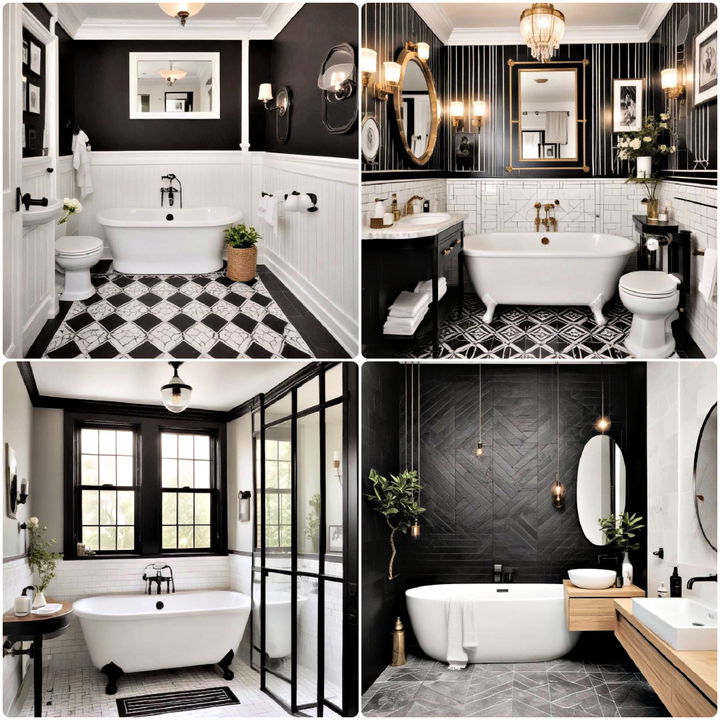 black and white bathroom ideas