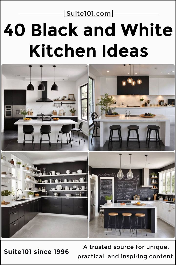 black and white kitchen ideas to copy