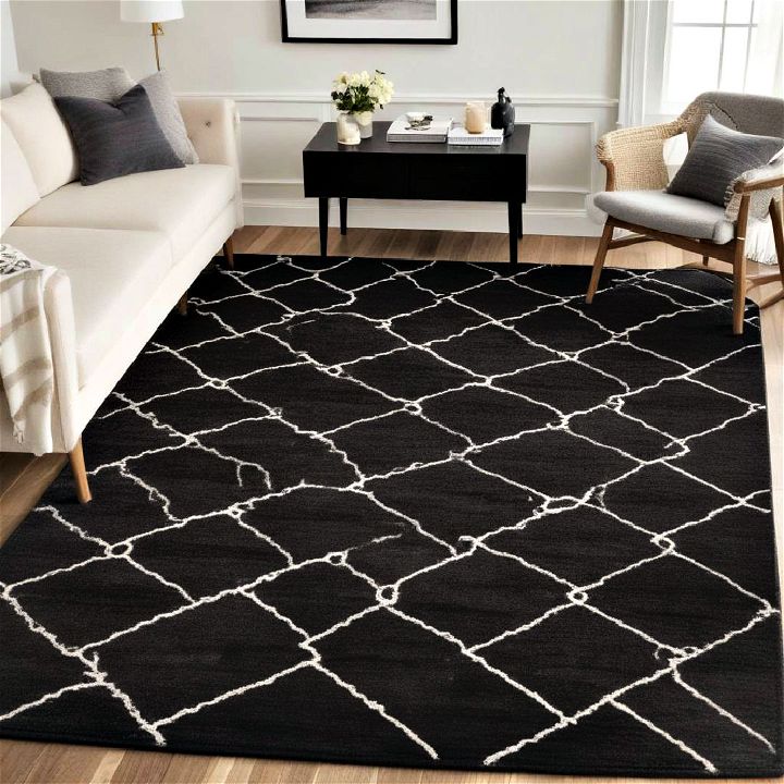 black area rug