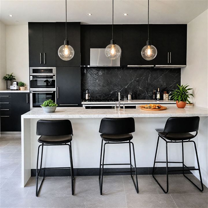 black barstools to add style to your kitchen