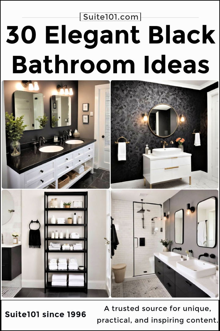 black bathroom ideas to copy