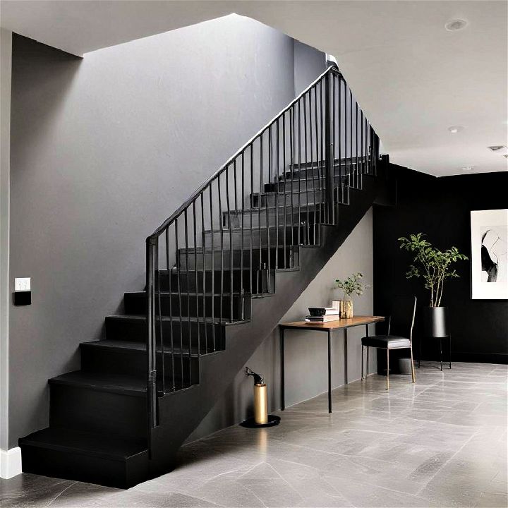 black colored staircase