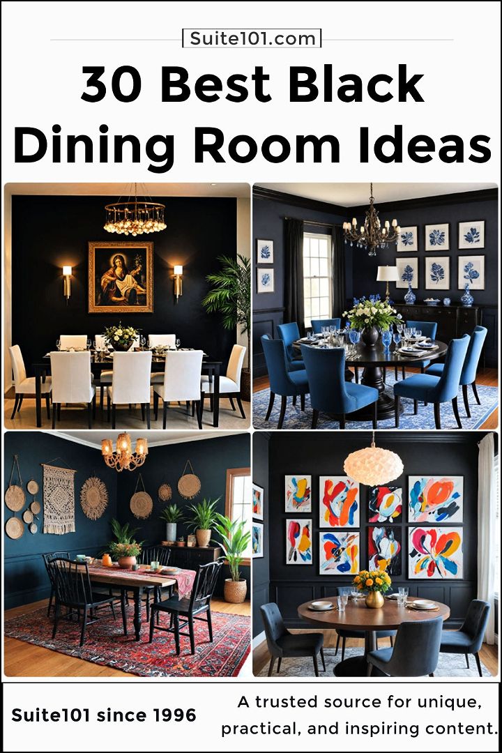 black dining room ideas to copy