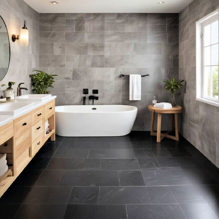 black floor tiles bathroom design