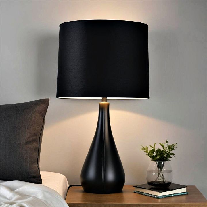 black lampshade for modern room