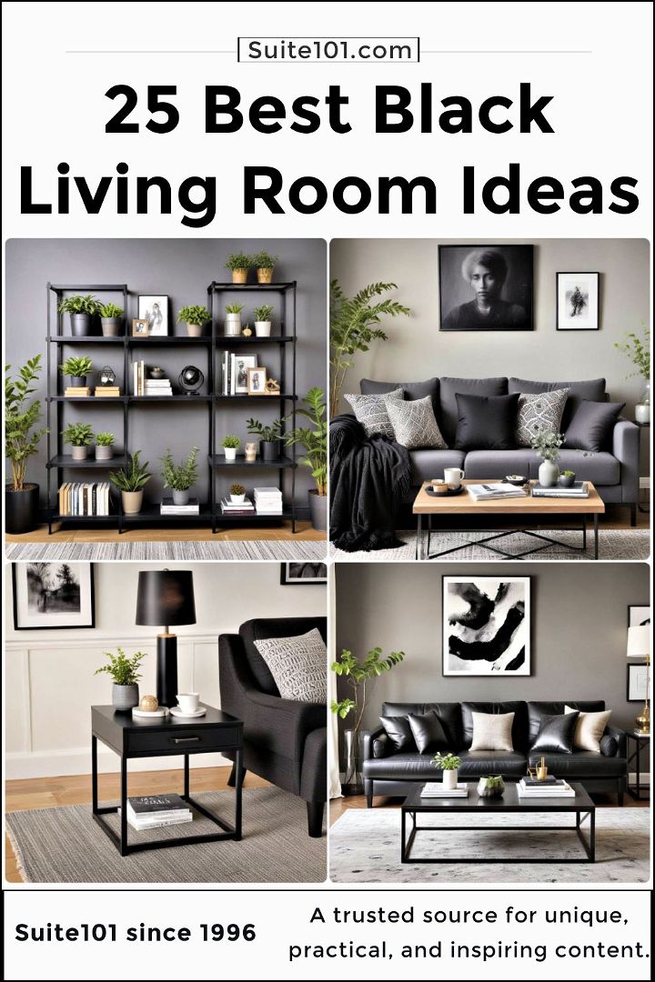 black living room ideas to copy