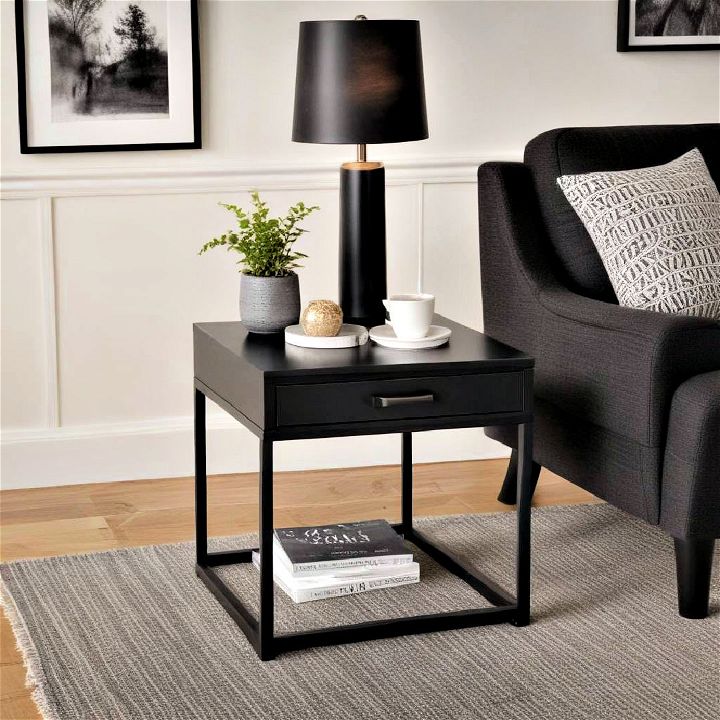 black side table for living room