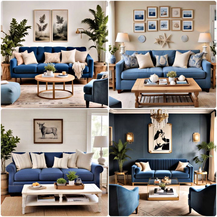 blue couch living room ideas