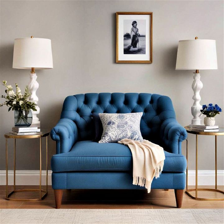 blue upholstery for living room