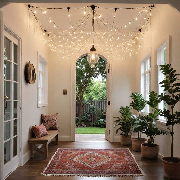 bohemian string canopies for entryway