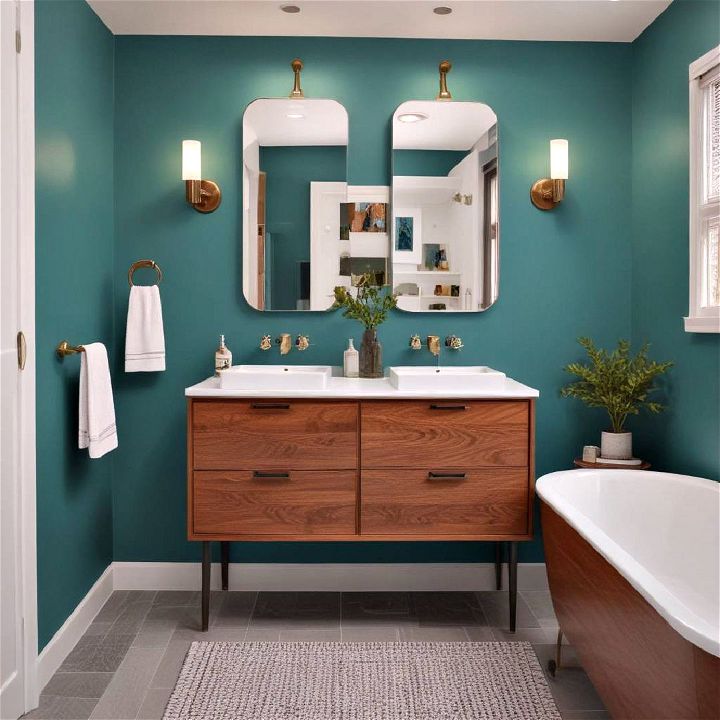 bold accent walls for bathroom