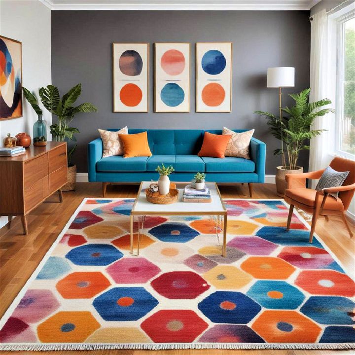 bold area rug