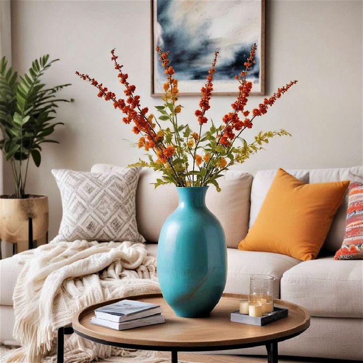 bold colored vase accent pieces