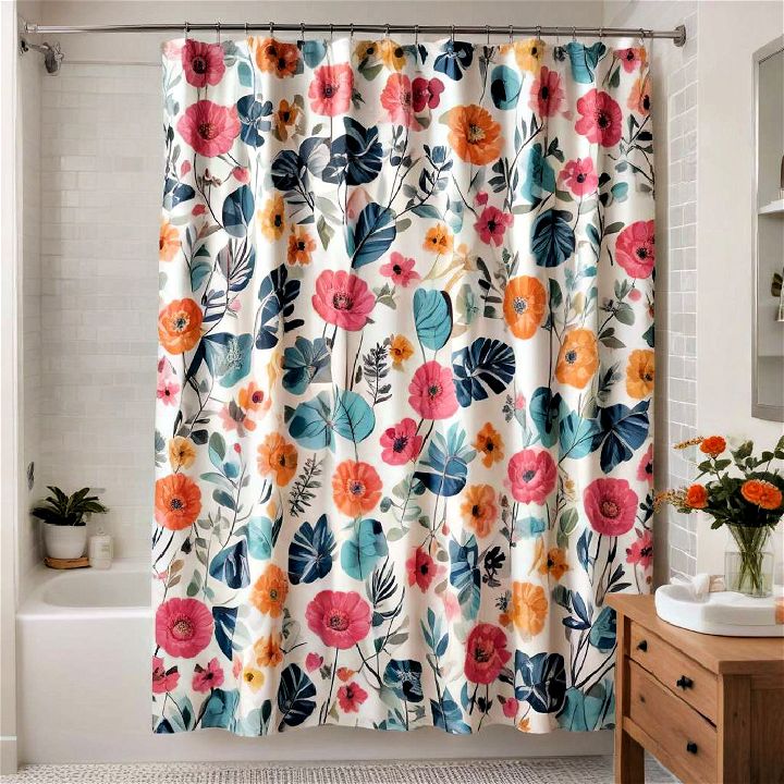 bold pattern shower curtain