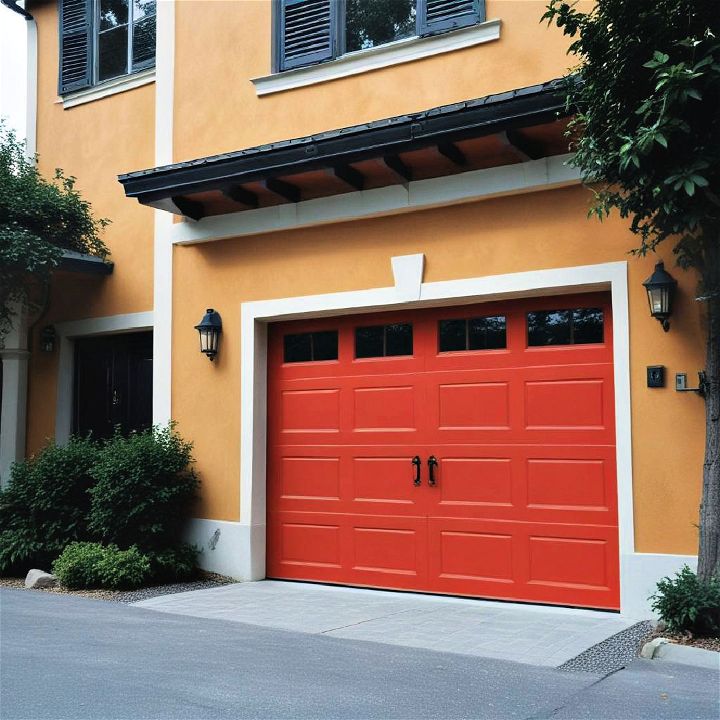 bold red garage doors