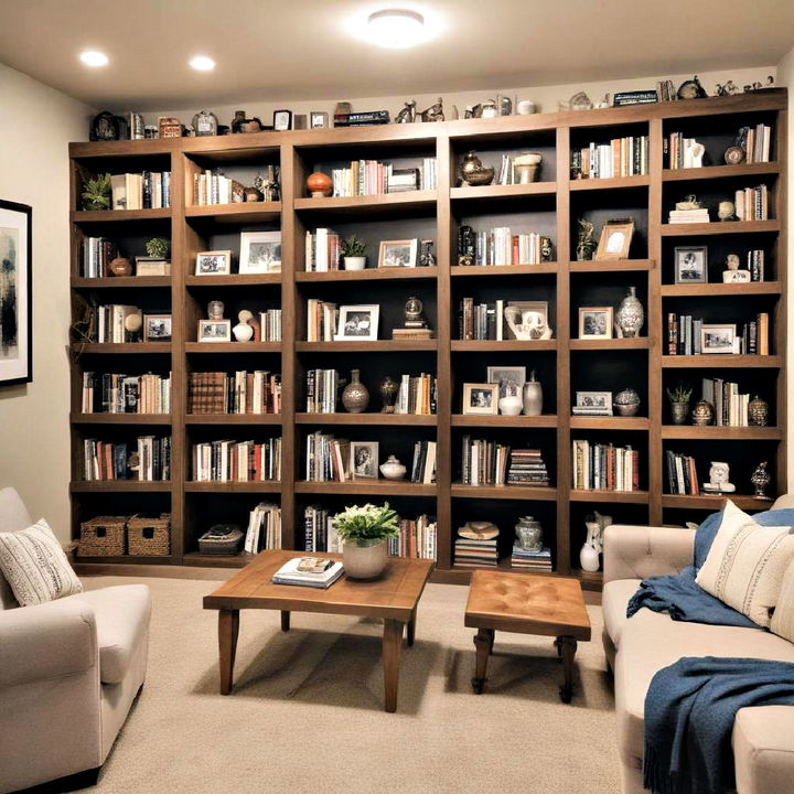 bookshelves to create a cozy reading nook