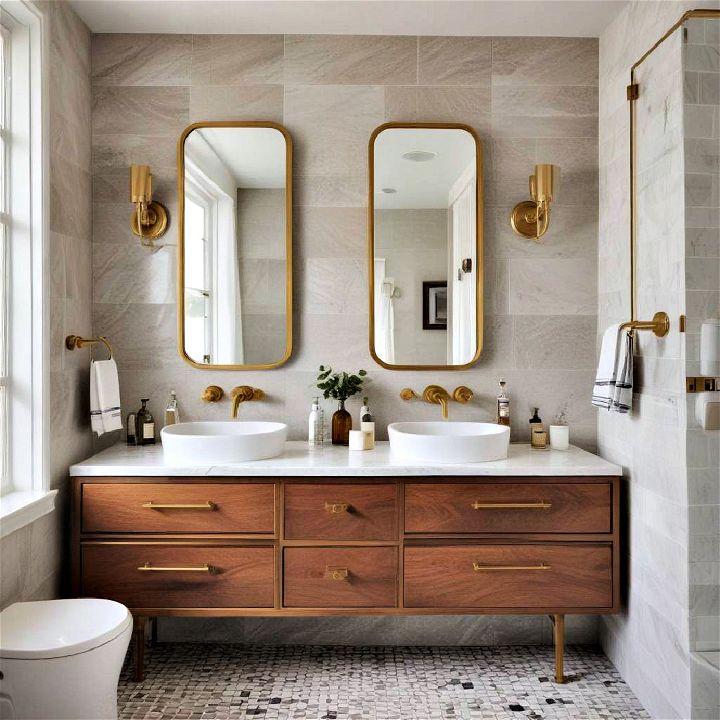 brass fixtures for vintage touch