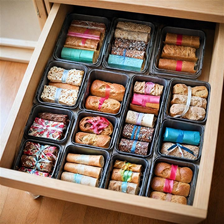 bread loaf pans to store ribbons