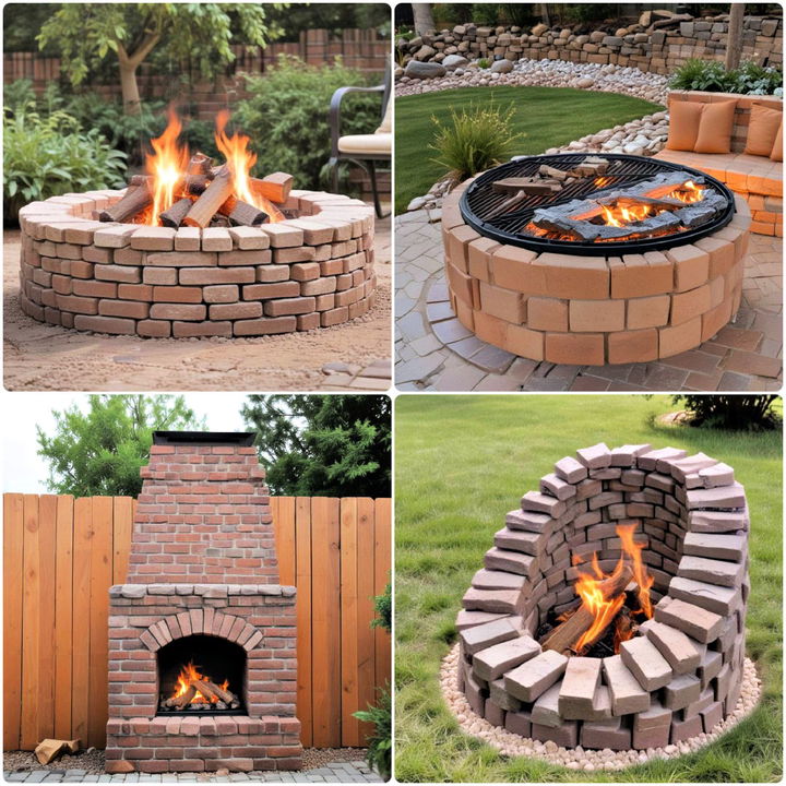 brick fire pit ideas