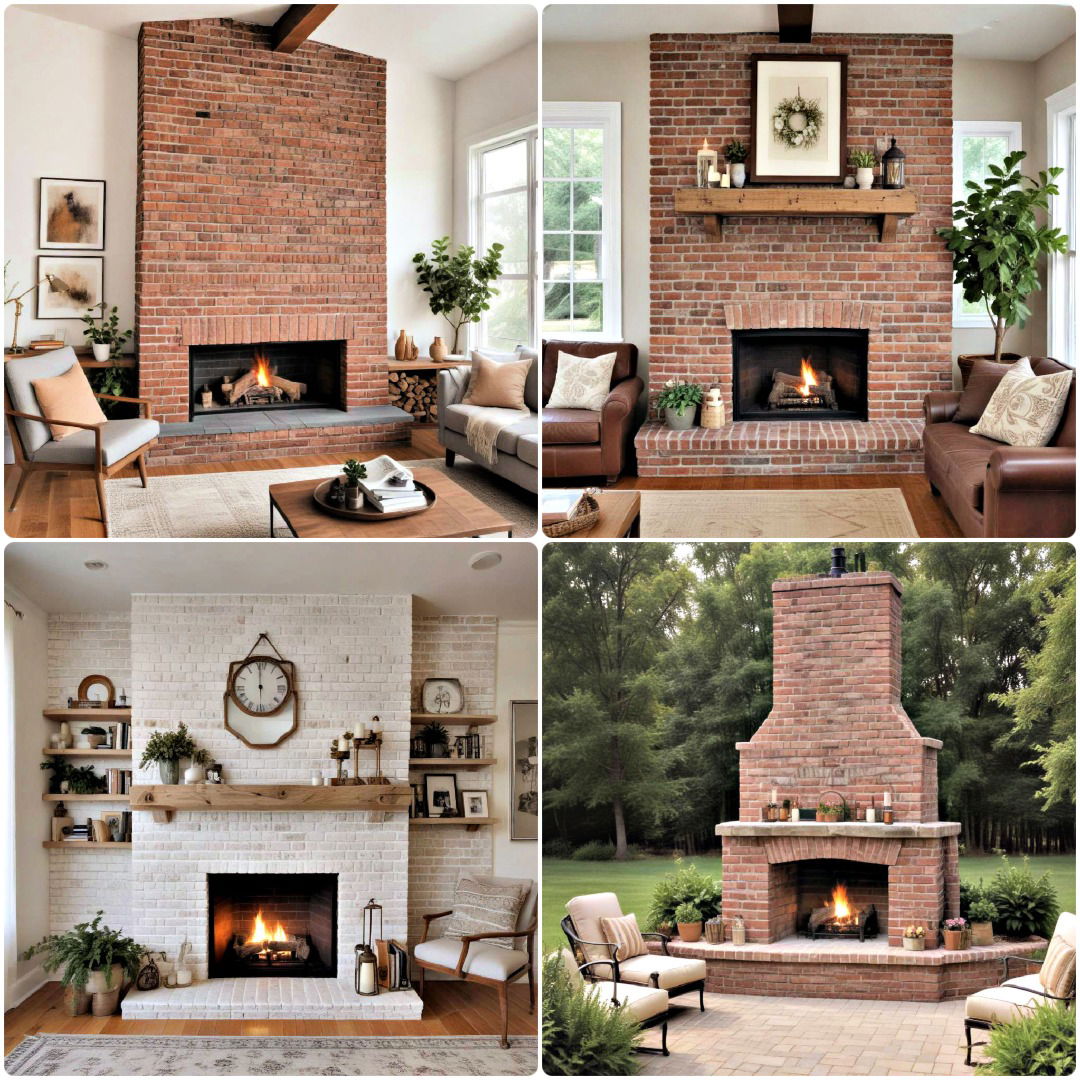 40 Brick Fireplace Ideas To Cozy Up Your Home 40 Brick Fireplace Ideas To Cozy Up Your Home
