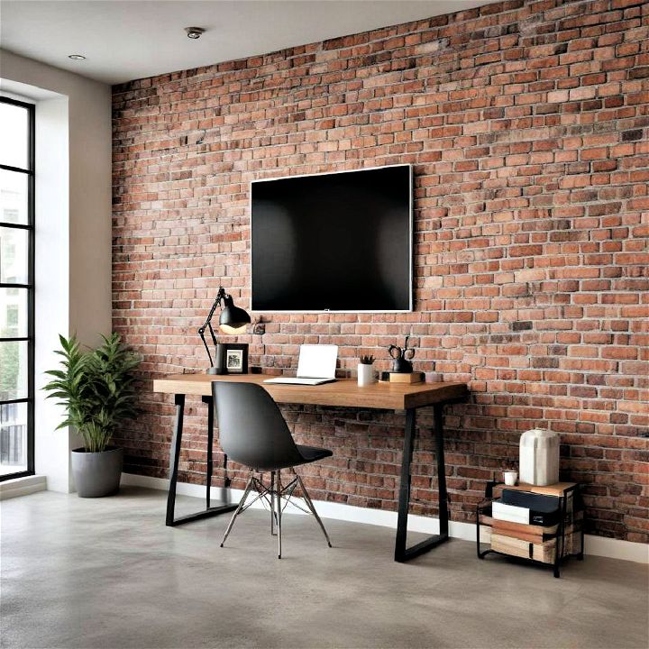 brick or stone wall for modern offices
