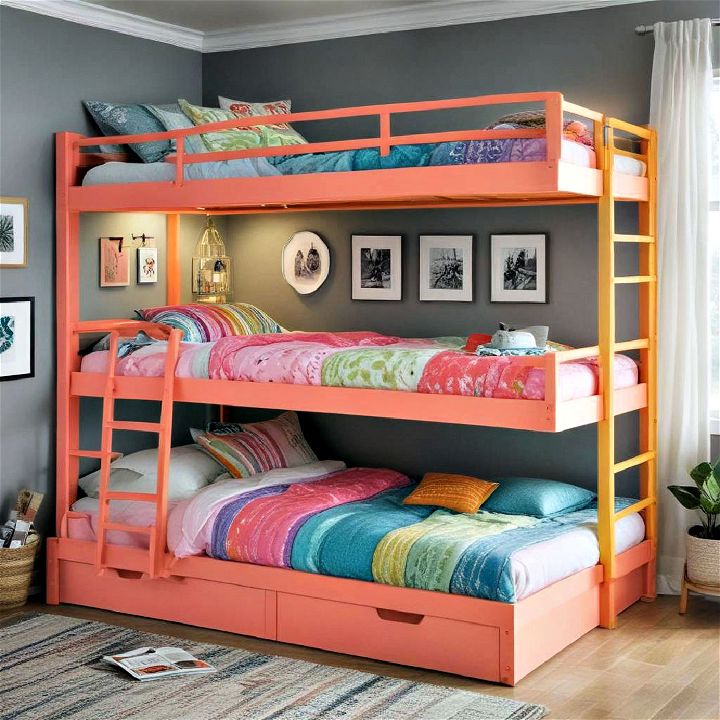 brighten up with colorful bunk bed