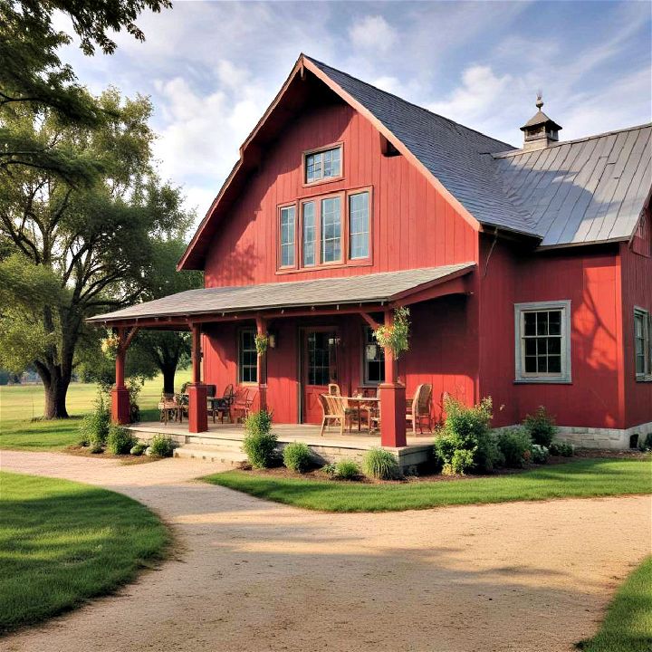 bring a rustic charm with a barn red exterior
