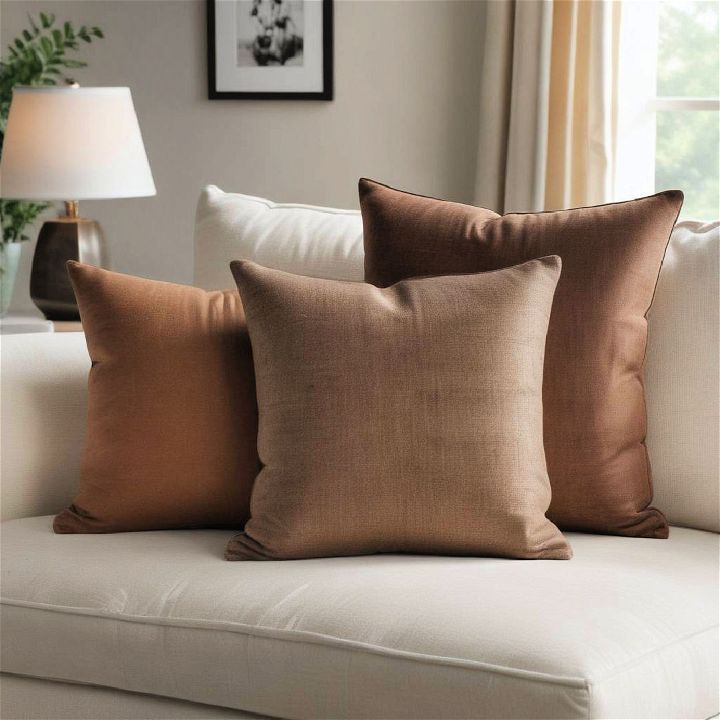 brown accent pillows for sofa