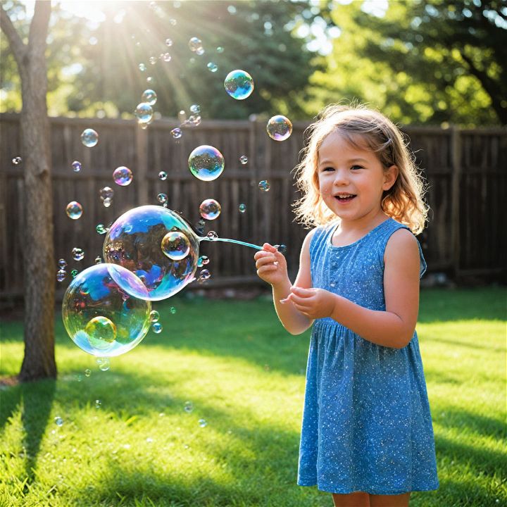 bubble wand for a magical outdoor play