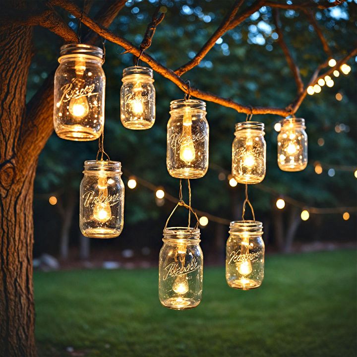 budget friendly hanging mason jar lights