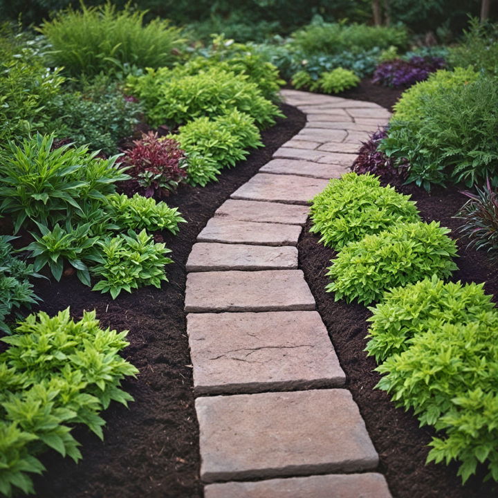 budget friendly mulch paths for walkway