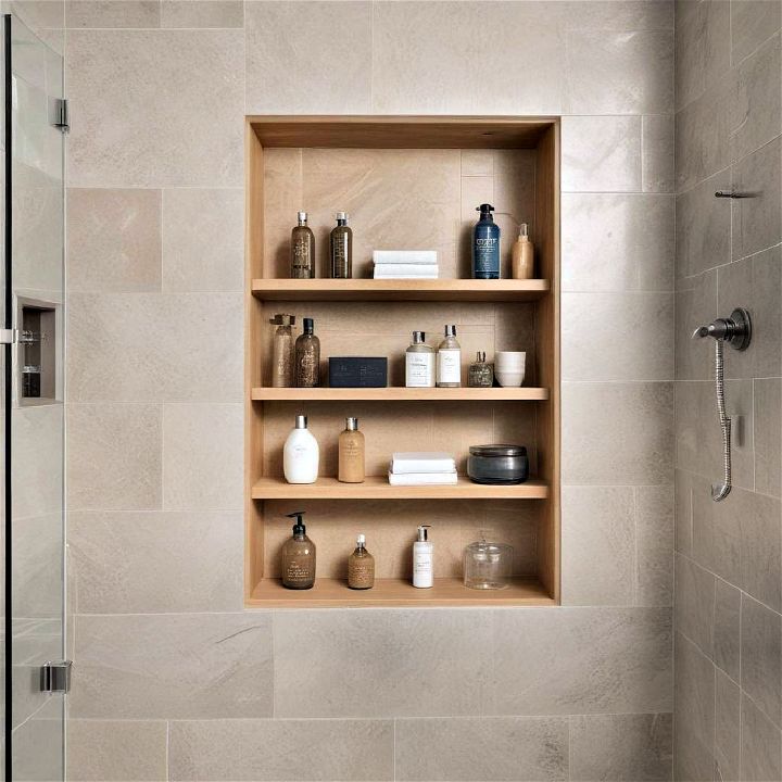 built in shower niche