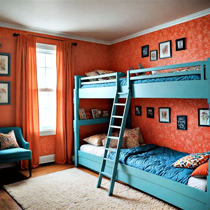 bunk bed accent wall