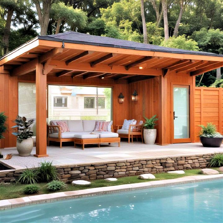cabana style pool house
