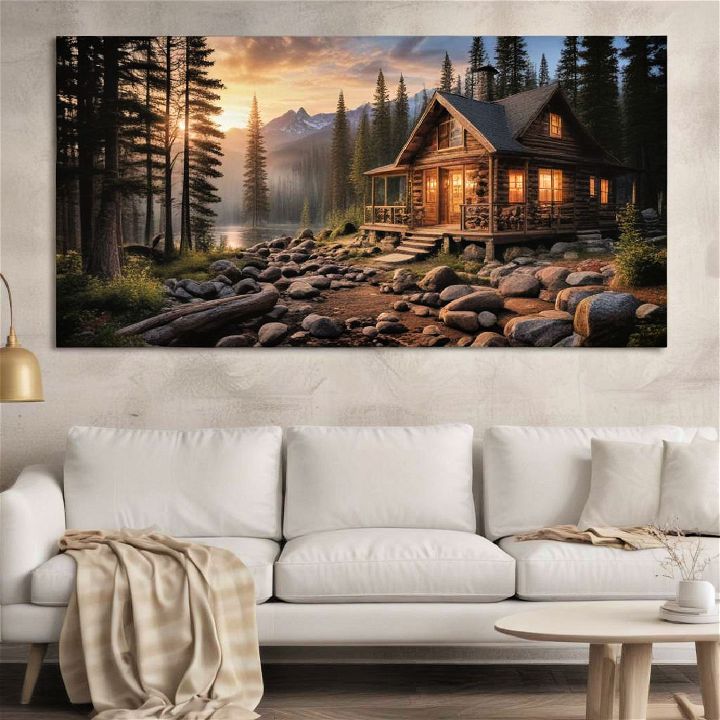 cabin inspired prints wall art
