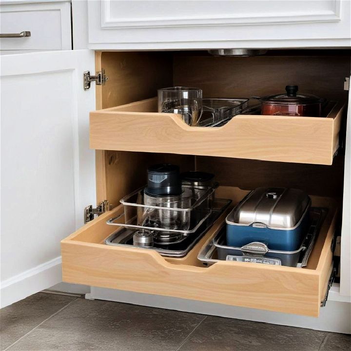 cabinet storage roll out trays