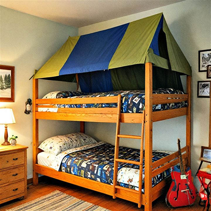 camping themed bunk bed