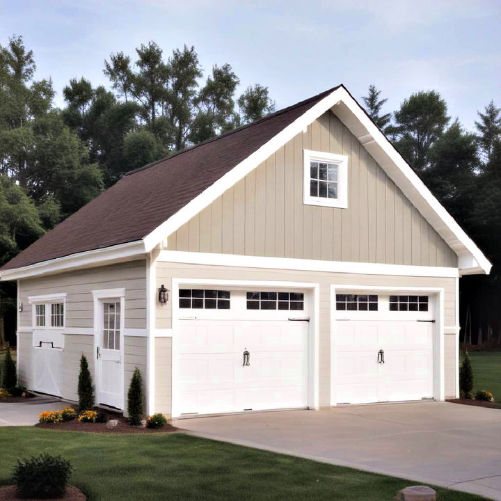 carriage house inspired detached garage