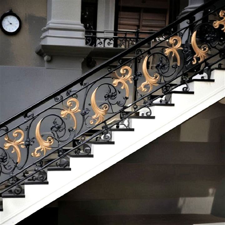 cast iron railing for stair