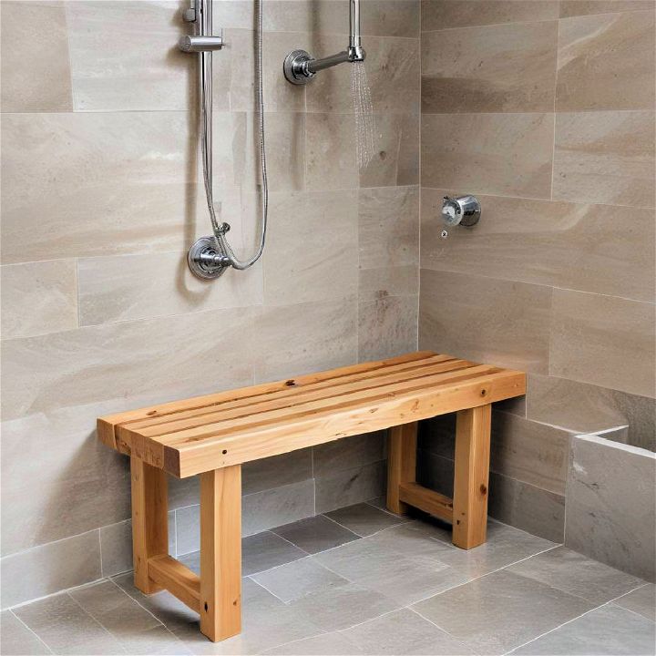 cedar wood bench for shower
